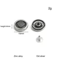 Boutons rivets floraux argentés pour maroquinerie – Couleur 15x4mm old silver