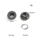 Boutons rivets floraux argentés pour maroquinerie – Couleur 16mm old silver