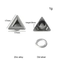 Boutons rivets floraux argentés pour maroquinerie – Couleur 17x7mm old silver