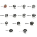 Boutons rivets floraux argentés pour maroquinerie – 2