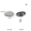 Boutons rivets floraux argentés pour maroquinerie – Couleur 20x5mm old silver