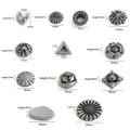 Boutons rivets floraux argentés pour maroquinerie – 3