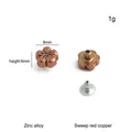 Boutons rivets floraux argentés pour maroquinerie – Couleur 8x6mm red copper