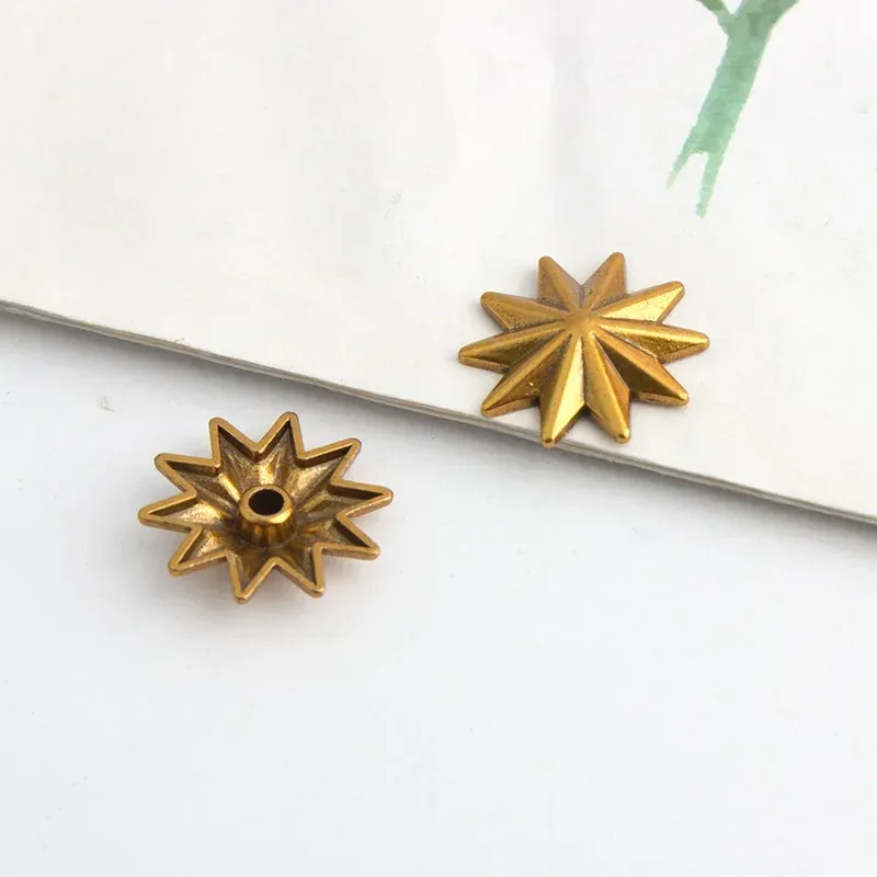 Boutons rivets floraux argentés pour maroquinerie