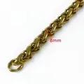 Chaîne mousqueton laiton 20 à 100 cm – Couleur KY399-Brass-8mm
