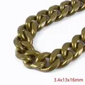 Chaîne mousqueton laiton 20 à 100 cm – Couleur KY453-Brass-3.4x13x1