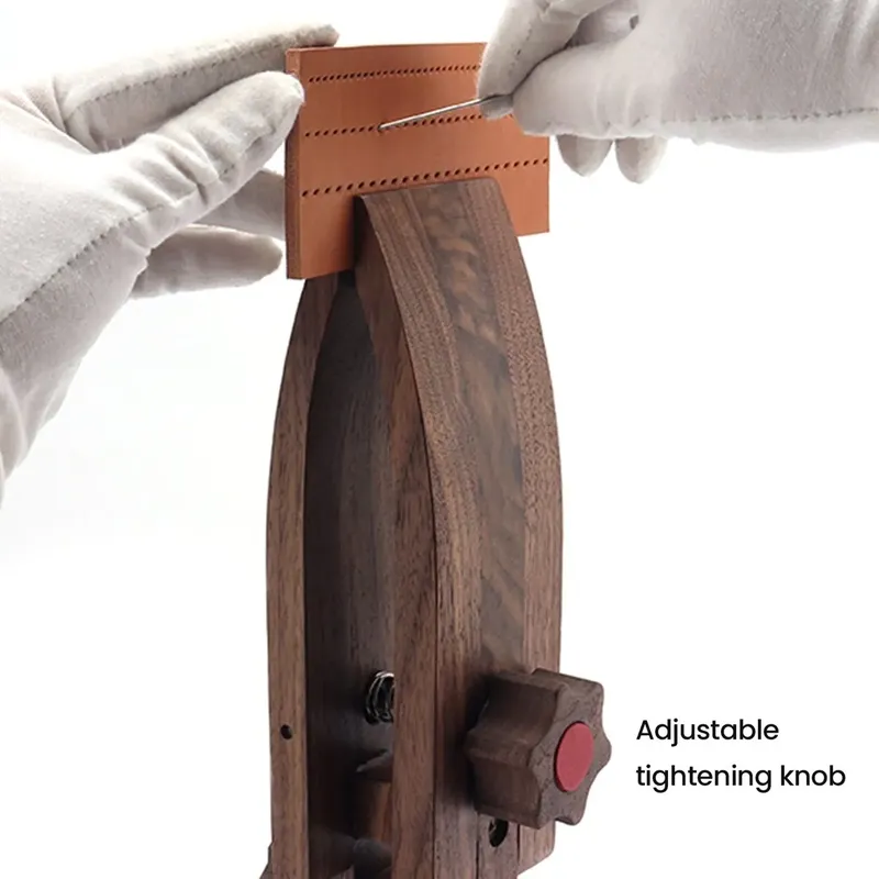 Clip en bois réglable pour couture cuir, pliable