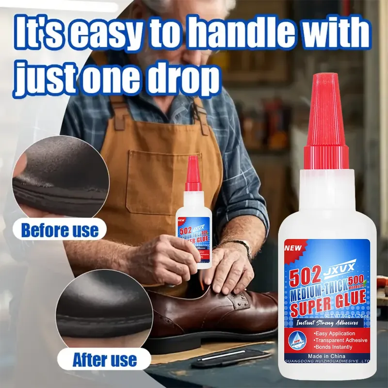 Colle 20 à 50 ml cyanoacrylate imperméable pour cuir et chaussures