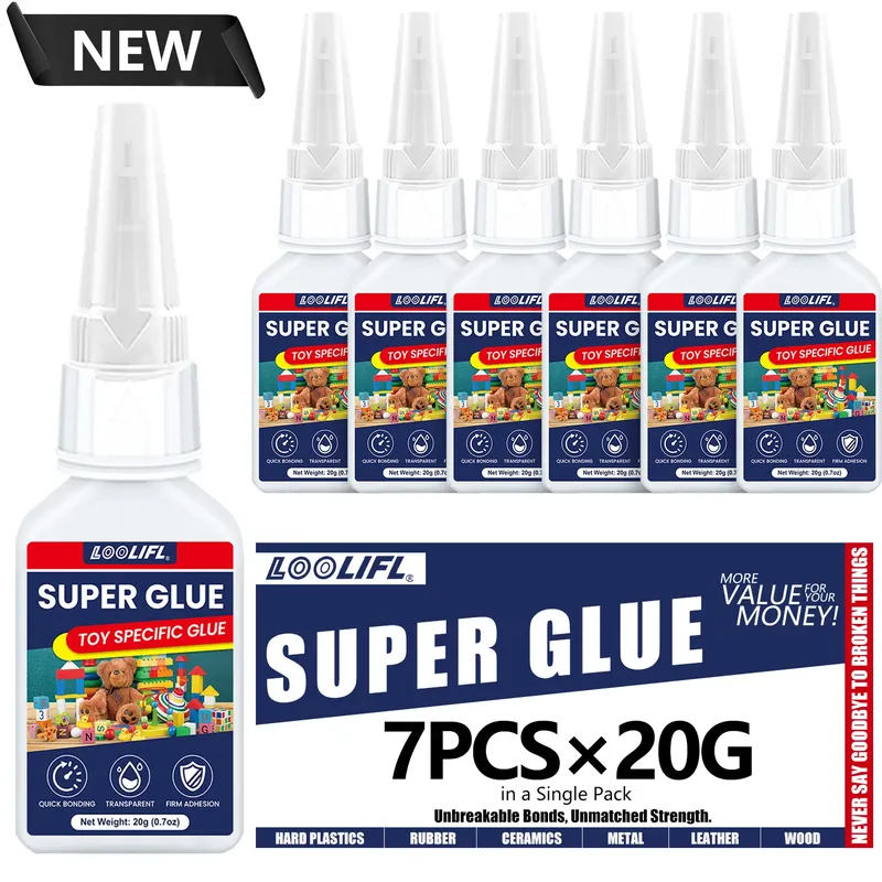 Colle 20g LOOLIFL 1 à 7 pièces séchage rapide pour cuir métal