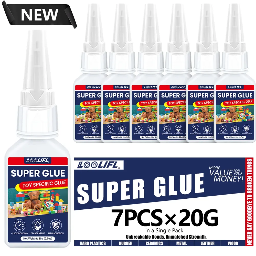 Colle 20g LOOLIFL 1 à 7 pièces séchage rapide pour cuir métal