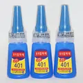 Colle 401 1 à 3 pièces 20g séchage rapide pour cuir bois métal – Couleur 3pcs