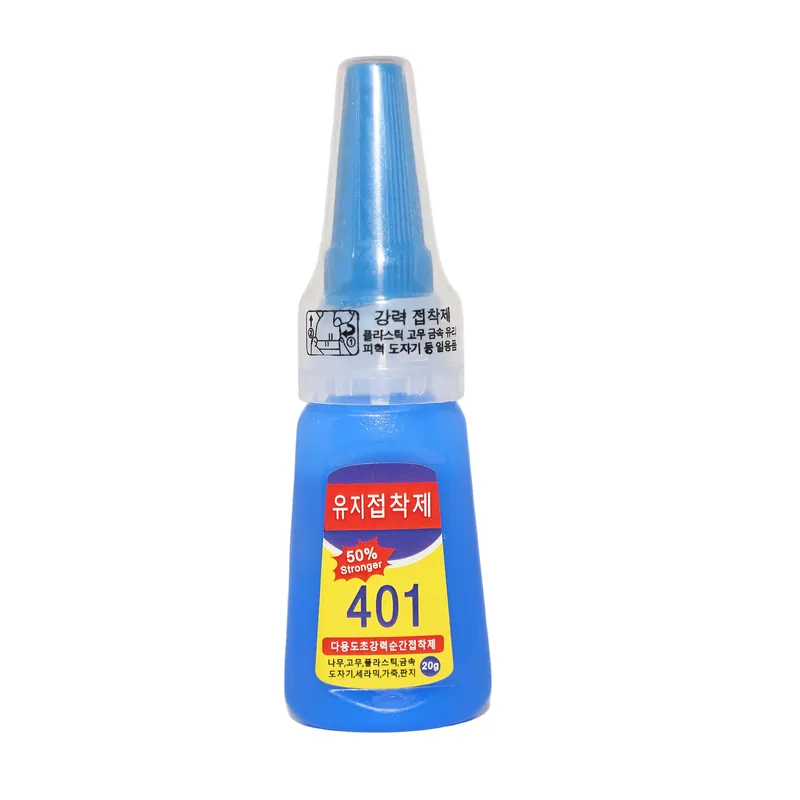 Colle 401 1 à 3 pièces 20g séchage rapide pour cuir bois métal