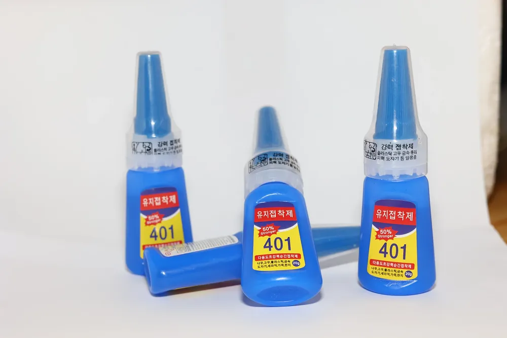 Colle 401 1 à 3 pièces 20g séchage rapide pour cuir bois métal