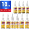 Colle 502 1 à 10 pièces 20g séchage rapide pour cuir métal – Couleur 20g-10pcs