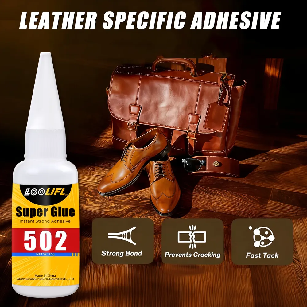 Colle 502 1 à 2 pièces séchage rapide pour cuir chaussures sacs