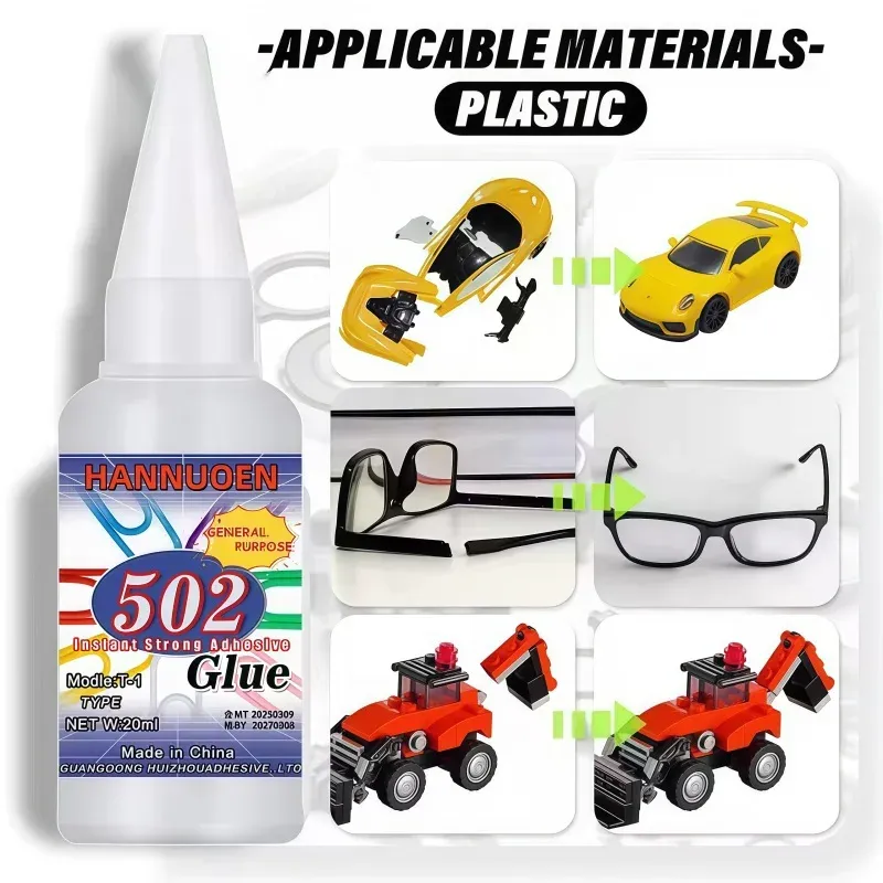 Colle 502 1 à 5 pièces 20g séchage rapide pour cuir métal