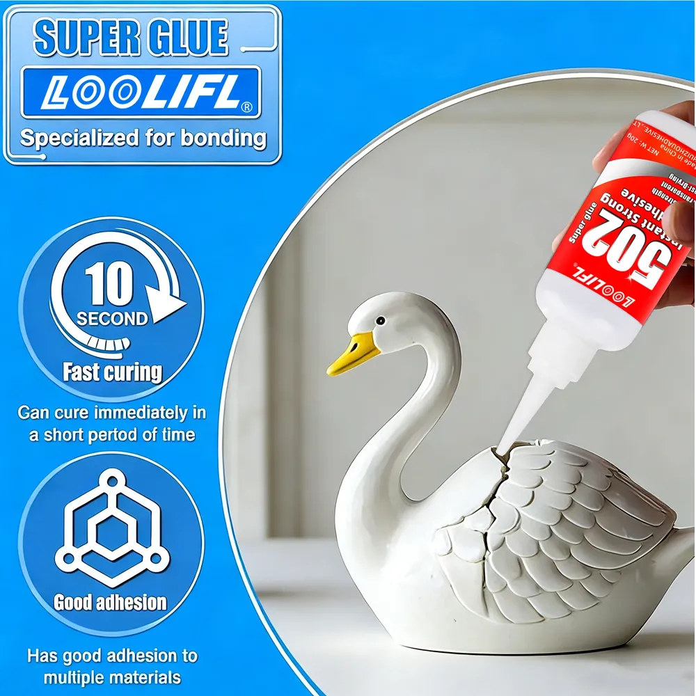 Colle 502 5 pièces 20g séchage rapide pour cuir caoutchouc bois