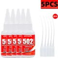 Colle 502 5 pièces 20g séchage rapide pour cuir caoutchouc bois – Couleur W502-20g-5pcs