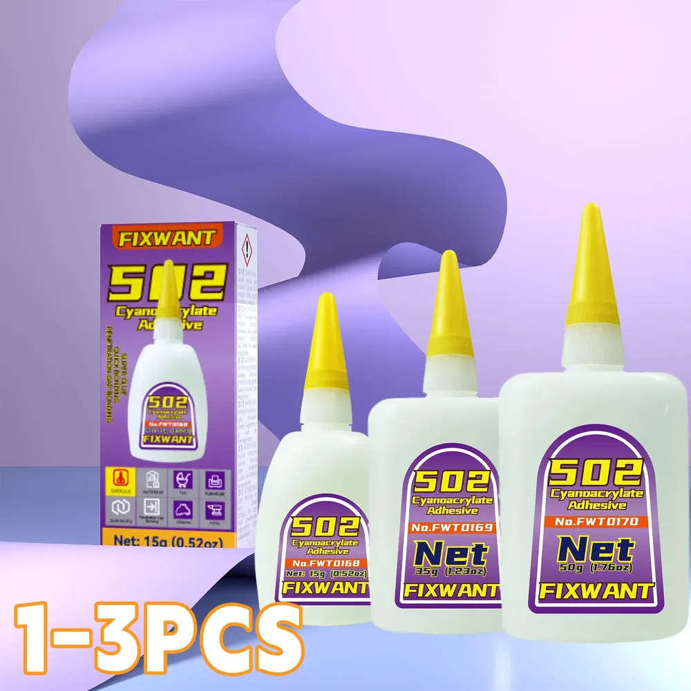 Colle 502 FIXWANT 15 à 50g séchage rapide pour cuir métal