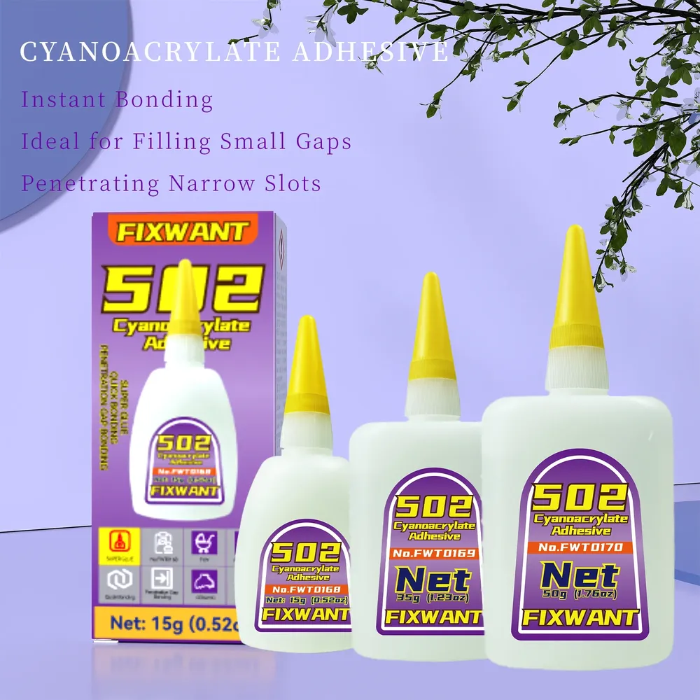 Colle 502 FIXWANT 15 à 50g séchage rapide pour cuir métal