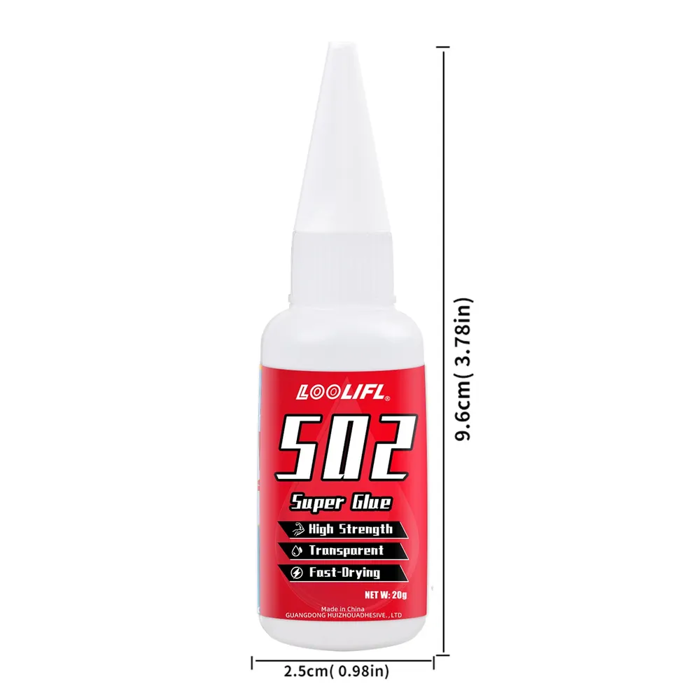 Colle 502 LOOLIFL 1 à 5 pièces 20g pour cuir bois métal