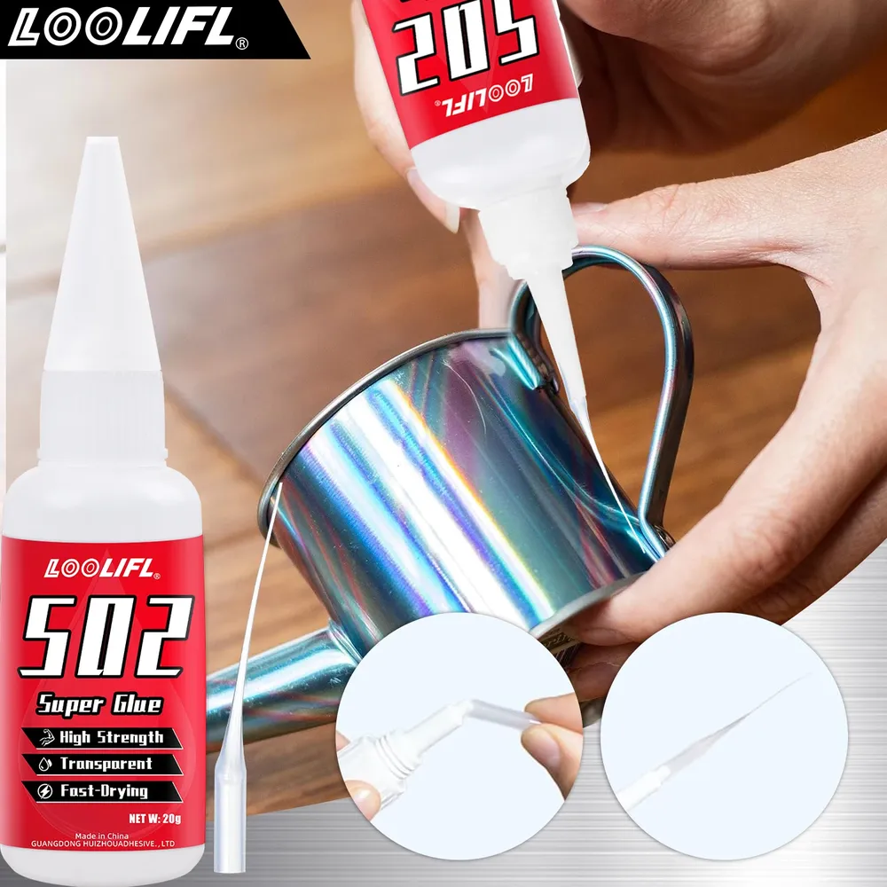 Colle 502 LOOLIFL 1 à 5 pièces 20g pour cuir bois métal