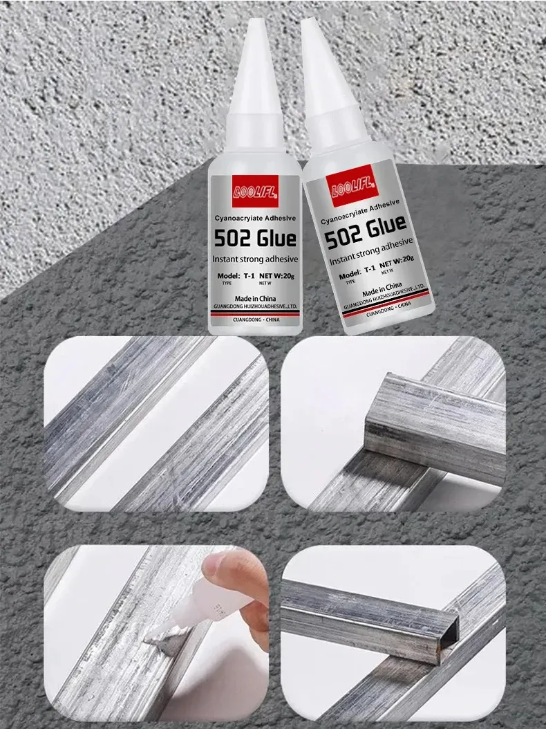 Colle 502 LOOLIFL 5 pièces 20ml séchage rapide pour cuir bois