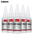 Colle 502 LOOLIFL 5 pièces 20ml séchage rapide pour cuir bois – Couleur L502-5pcs-20ml