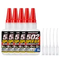 Colle 502 SIKEZHAN 50g séchage rapide pour cuir métal bois – Couleur 5 bottles