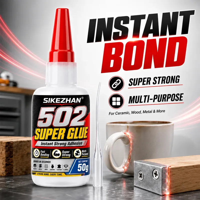 Colle 502 SIKEZHAN 50g séchage rapide pour cuir métal bois