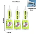 Colle à chaussures 15 à 50 ml imperméable et rapide pour cuir – Couleur Transparent 50ML 3PC