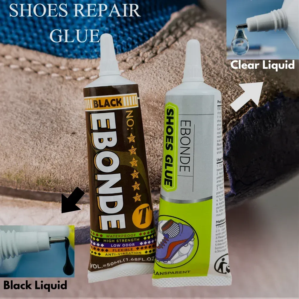 Colle à chaussures 15 à 50 ml imperméable et rapide pour cuir