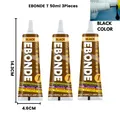 Colle à chaussures 15 à 50 ml imperméable et rapide pour cuir – Couleur Noir 50ML 3PC