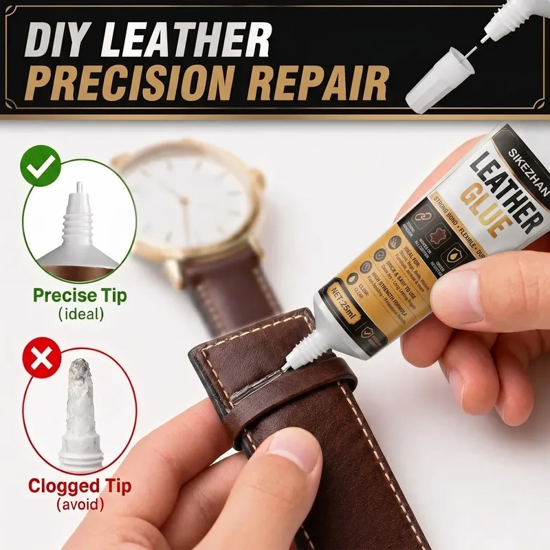 Colle à cuir transparente 15 à 110 ml imperméable et robuste