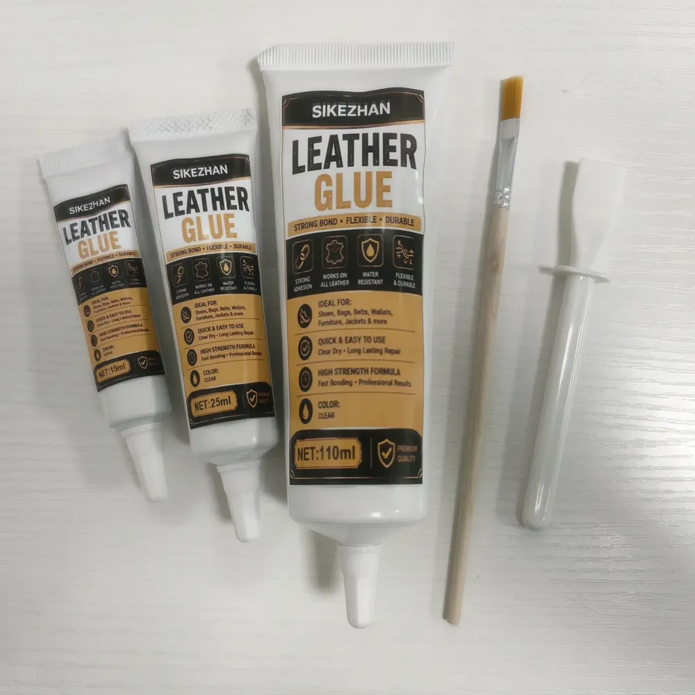Colle à cuir transparente 15 à 110 ml imperméable et robuste