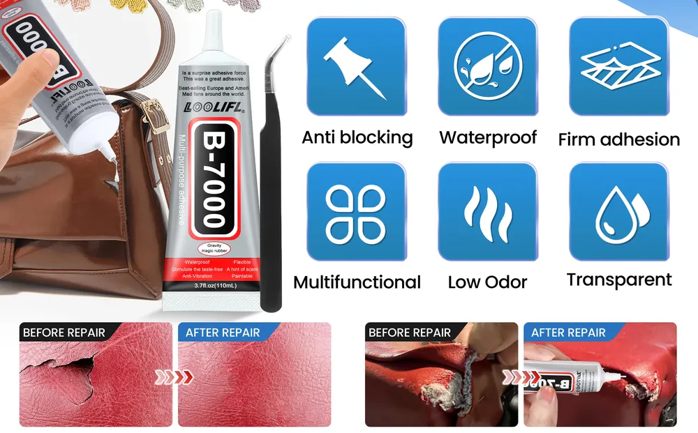 Colle B-7000 15 à 110 ml haute résistance sans résidus