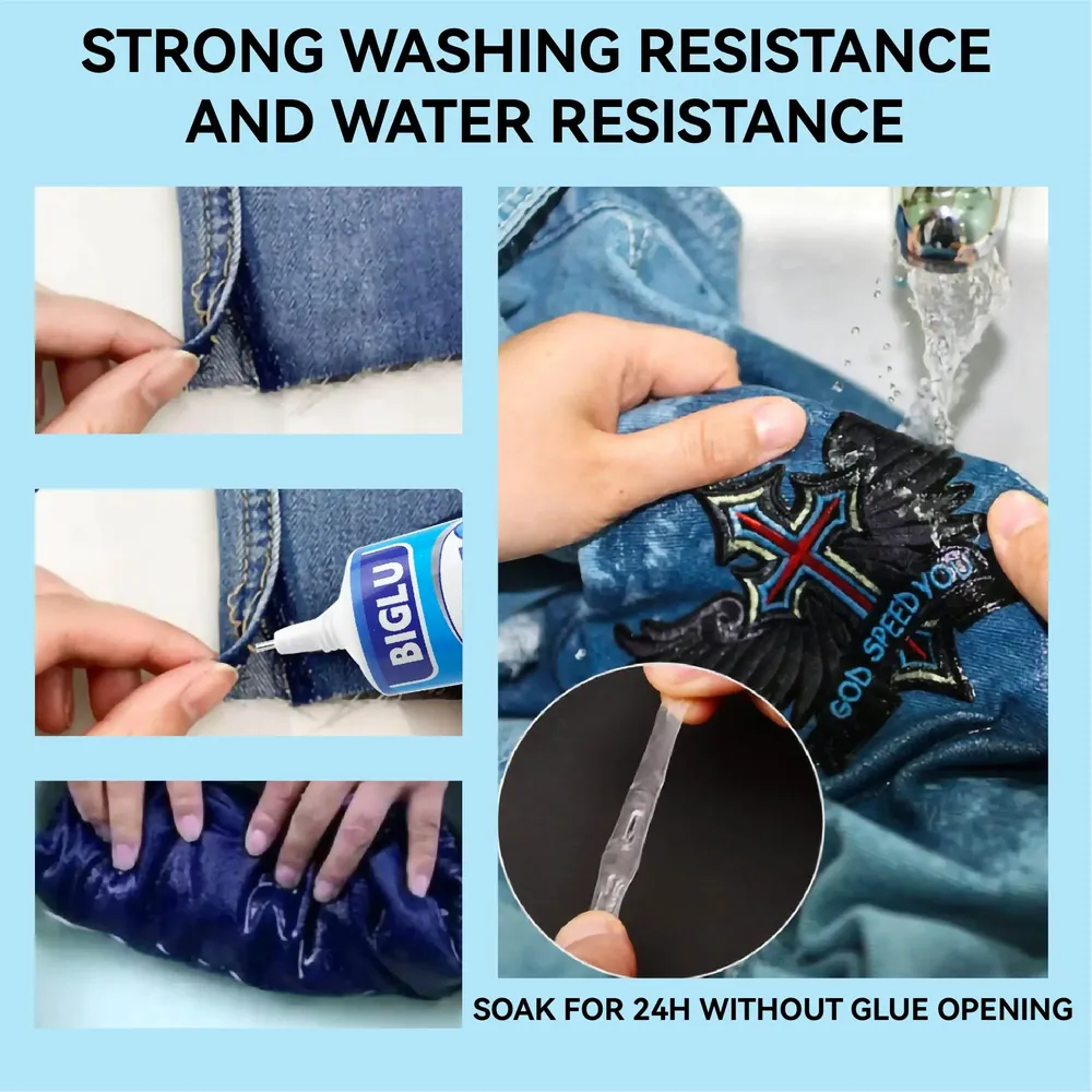 Colle BIGLU 50ml tissu cuir séchage rapide imperméable