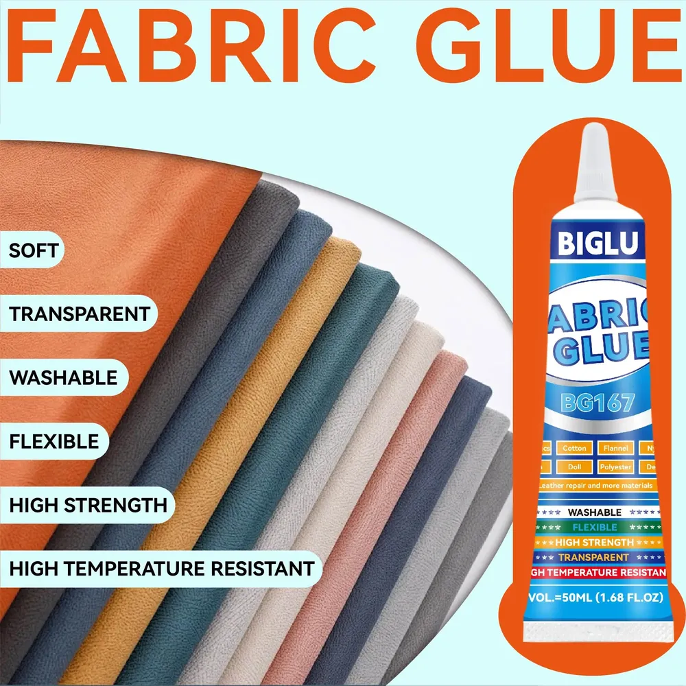 Colle BIGLU 50ml tissu cuir séchage rapide imperméable