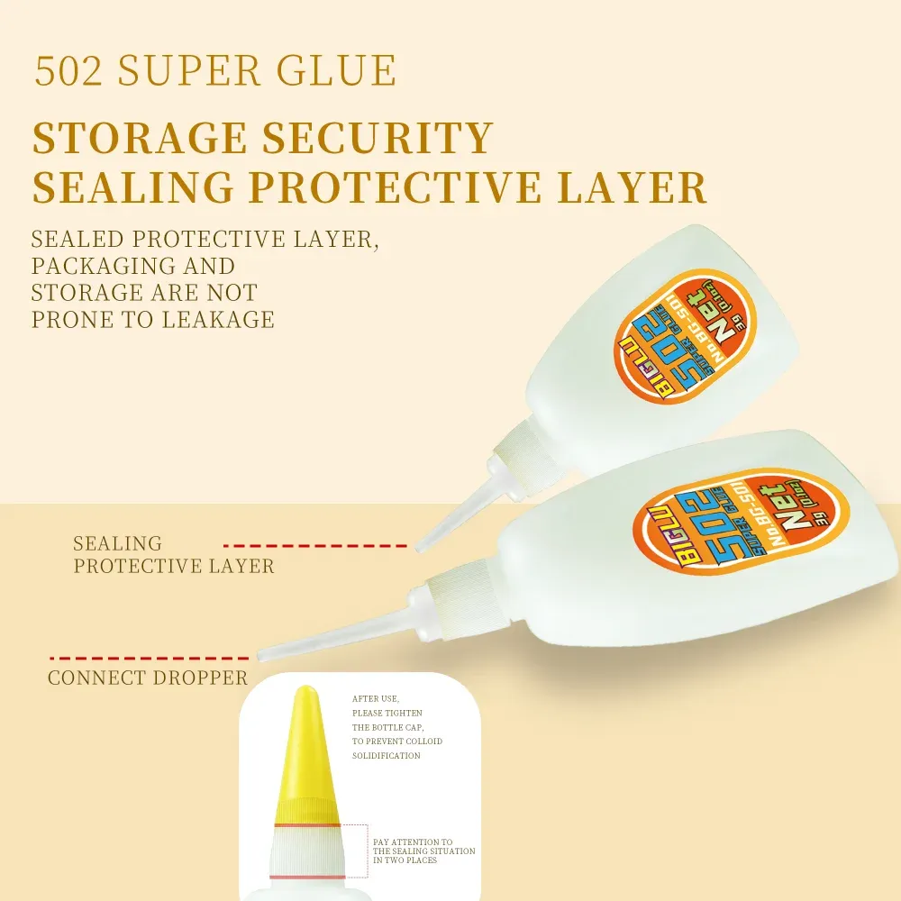 Colle cyanoacrylate 15 g à séchage rapide pour cuir et métal