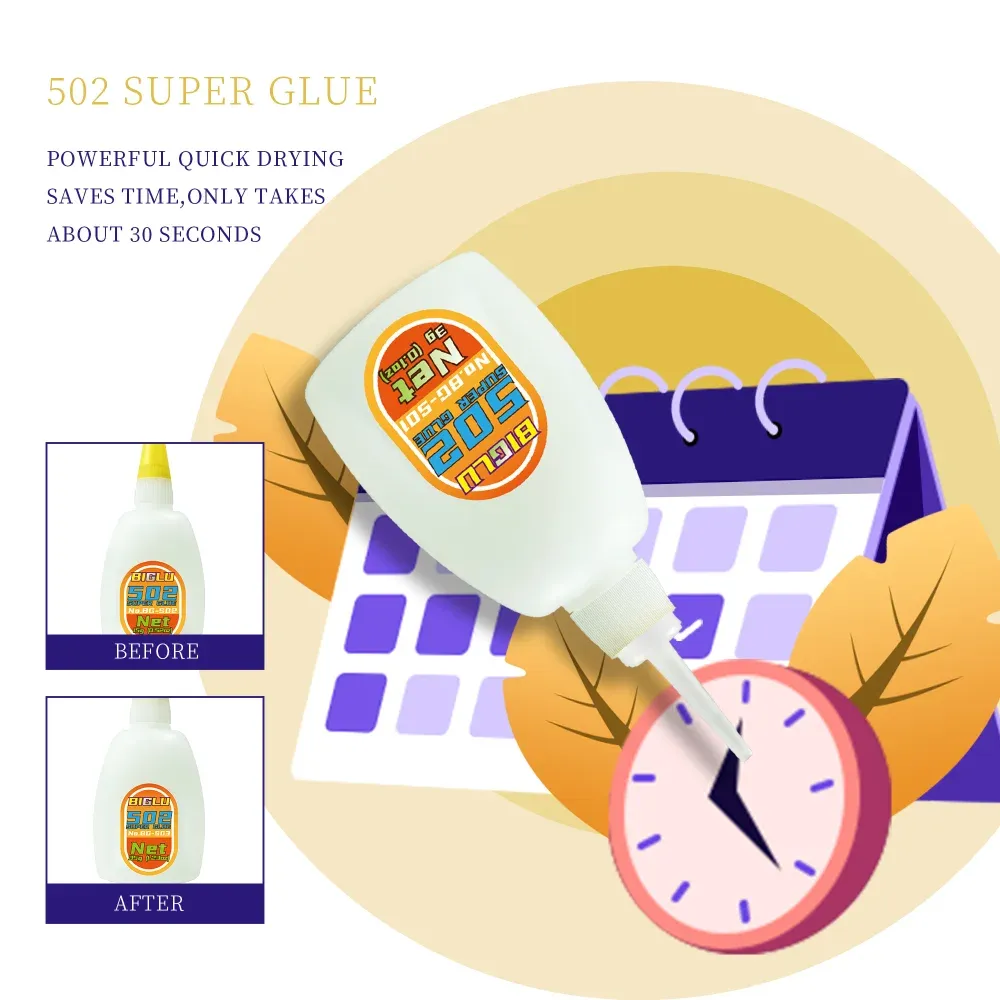 Colle cyanoacrylate 15 g à séchage rapide pour cuir et métal