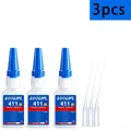 Colle cyanoacrylate 20 g à séchage rapide pour cuir et bijoux – Couleur 411-20ml-3pcs