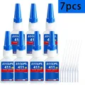 Colle cyanoacrylate 20 g à séchage rapide pour cuir et bijoux – Couleur 411-20ml-7pcs 411-20ml-7 pieces