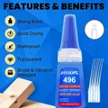 Colle cyanoacrylate 20 g à séchage rapide pour cuir et bois – 2