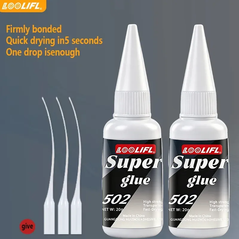 Colle cyanoacrylate 20 g à séchage rapide pour cuir et céramique