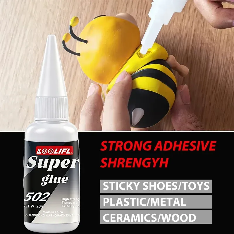 Colle cyanoacrylate 20 g à séchage rapide pour cuir et céramique