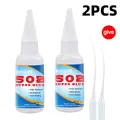 Colle cyanoacrylate 20 g à séchage rapide pour cuir et métal – Couleur 502-U-20g-2pcs