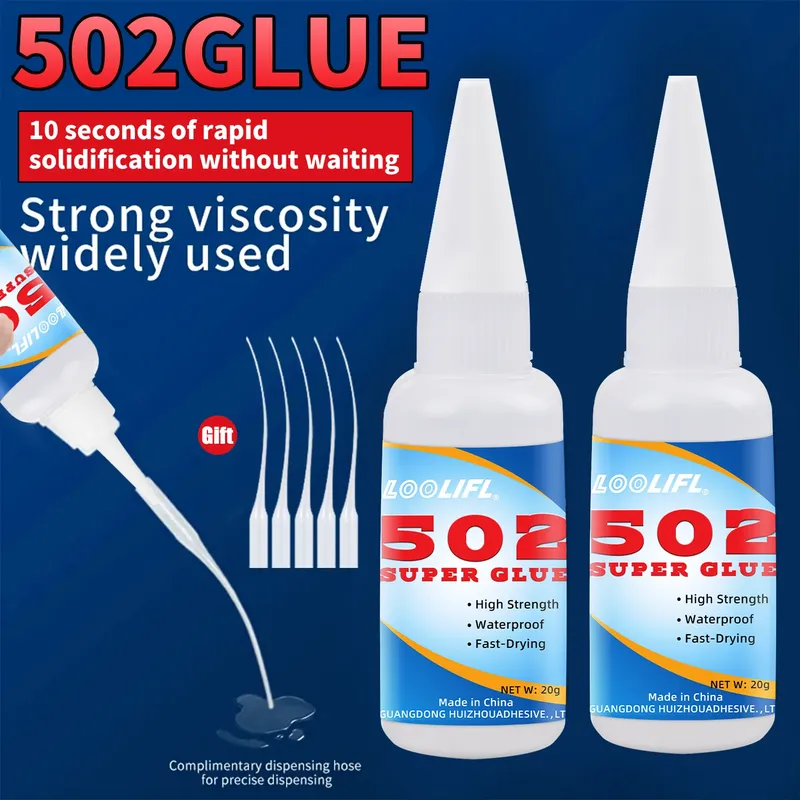 Colle cyanoacrylate 20 g à séchage rapide pour cuir et métal