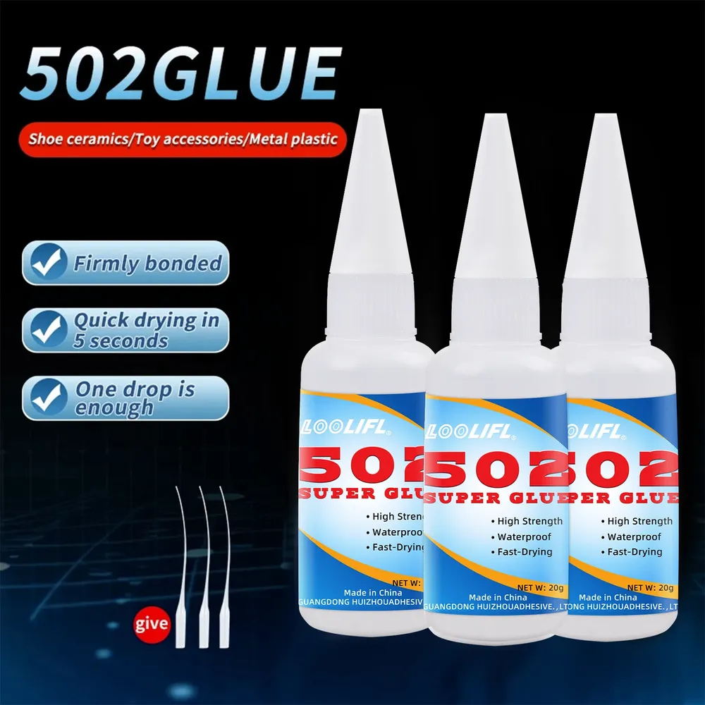 Colle cyanoacrylate 20 g à séchage rapide pour cuir et métal