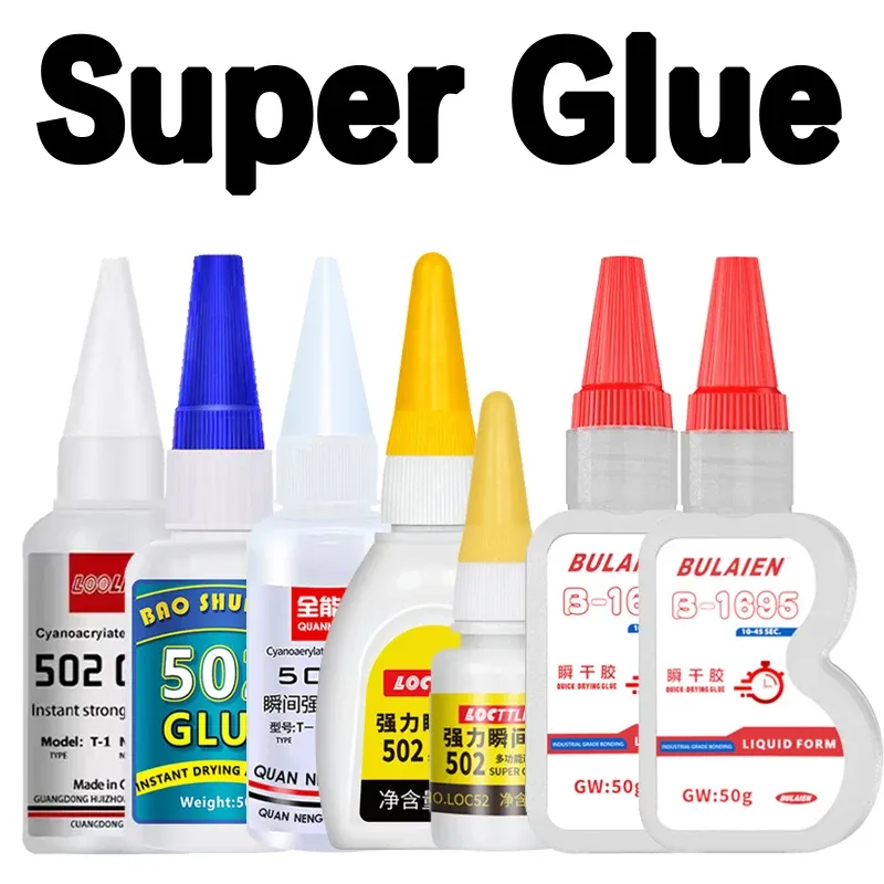 Colle cyanoacrylate 8 à 50g séchage rapide pour cuir bois métal