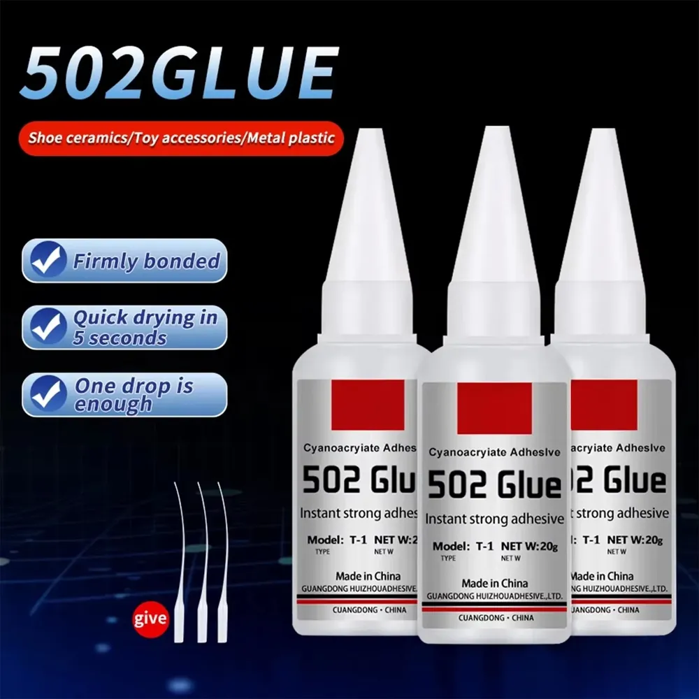 Colle cyanoacrylate 8 à 50g séchage rapide pour cuir bois métal
